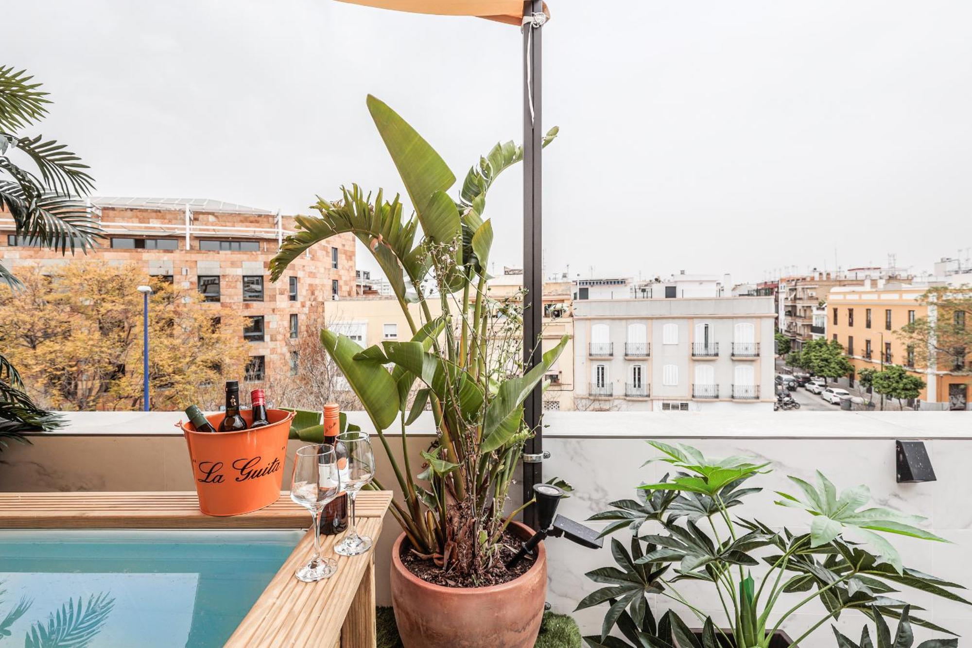 Fantastico Atico 2 Hab Y Gran Terraza Privada Daire Sevilla Dış mekan fotoğraf